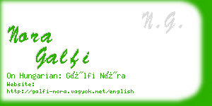 nora galfi business card